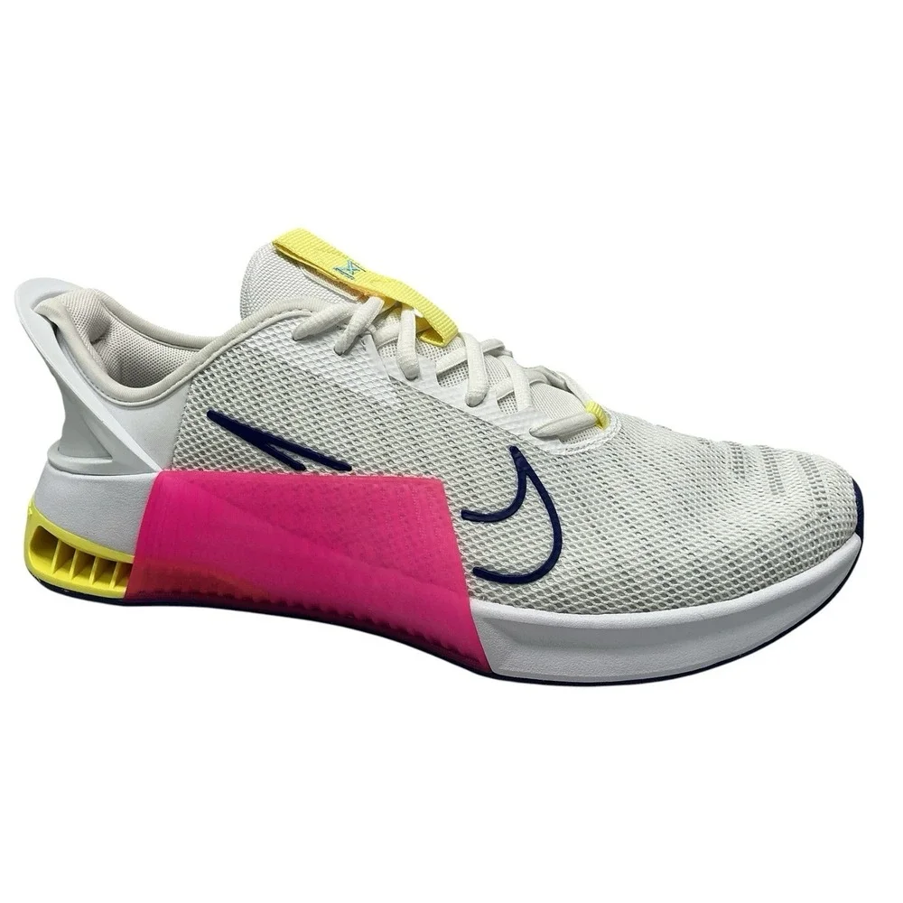Nike Metcon 9 EasyOn Shoes White Citron Yellow/Pink DZ2615 102 Men Sz 10 No Box